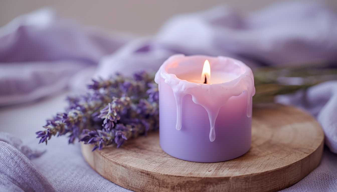 Lavendel droom geurkaars van Quodrynnaz