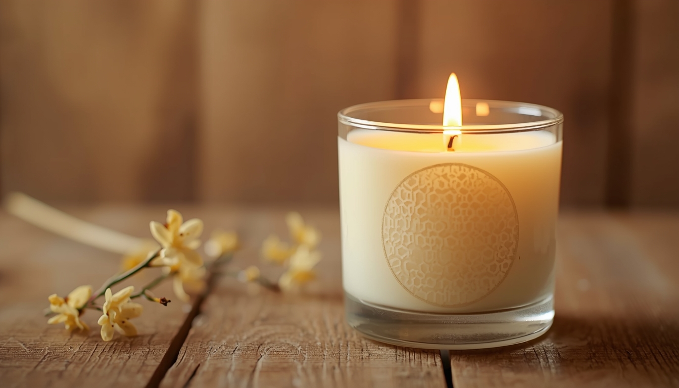 Vanille & honing geurkaars van Quodrynnaz